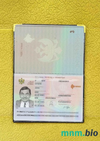 Czarnogóra zdjęcie do paszportu pliki PSD, skan i fotografowany obraz